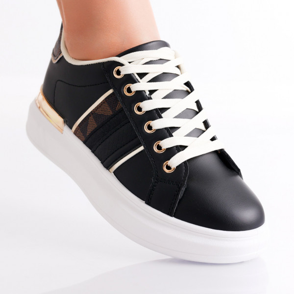 Γυναικεία μαύρα Beran Organic Leather Sneakers