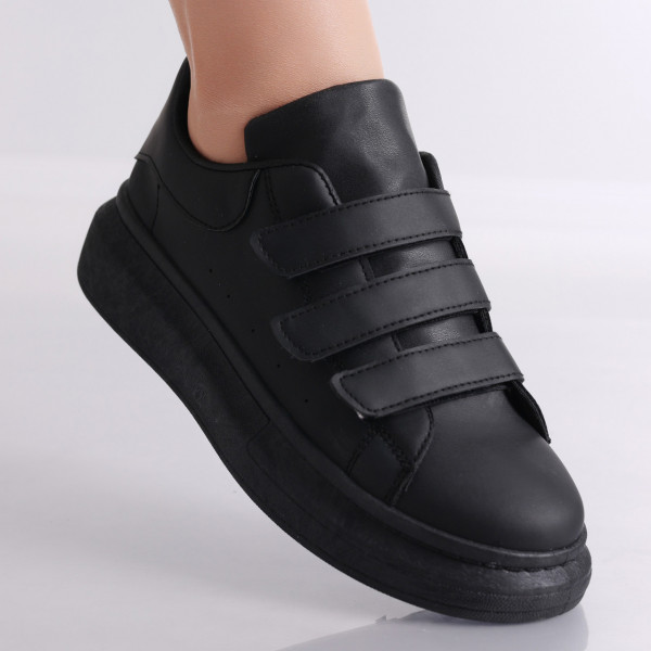 Γυναικεία μαύρα sneakers από οργανικό δέρμα Barin Organic Leather
