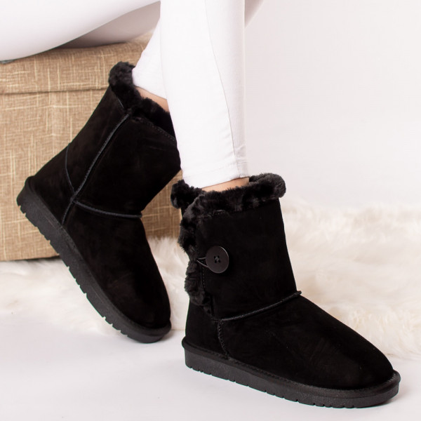 Γυναικείες μπότες φυσικό δέρμα yara μαύρο παραγεμισμένο