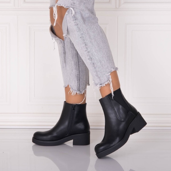 Ghete Dama Negre din Piele Ecologica Locars