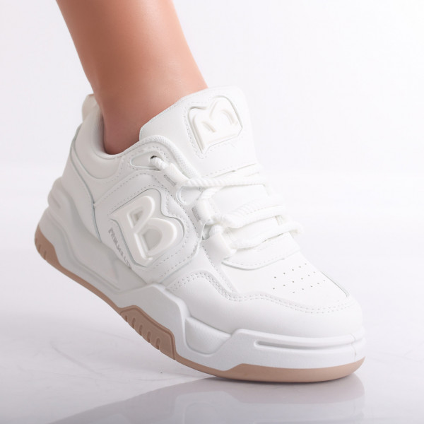 Haira Ladies Λευκό Eco Leather Sneakers