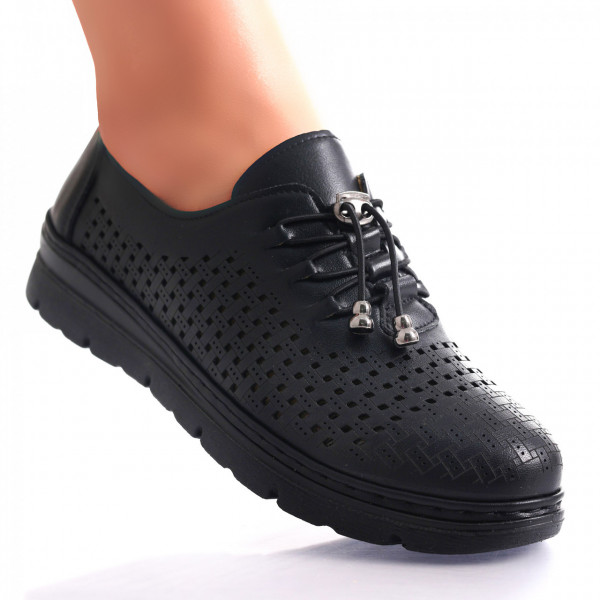 Julisa Дамски ежедневни черни обувки от екологична кожа