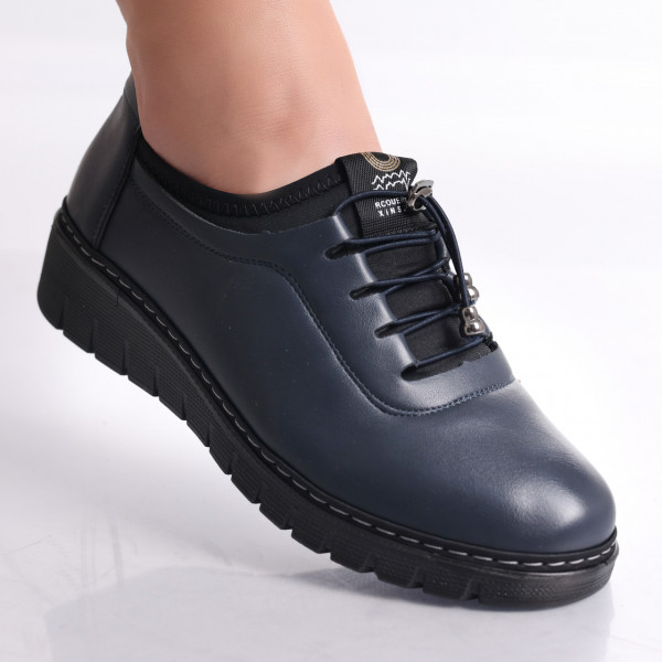 Tatiana γυναικεία οικολογικά δερμάτινα παπούτσια Casual σε Ναυτικό Μπλε
