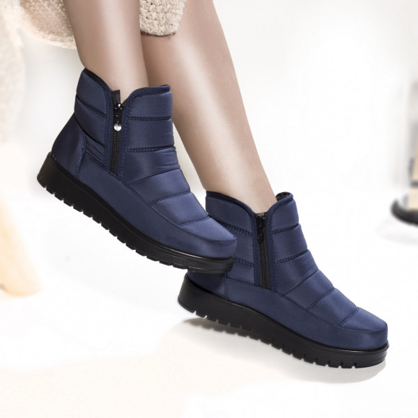 Αδιάβροχες μπότες με επένδυση οξιάς μπλε ρίμα γυναικών