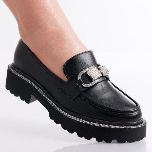Γυναικεία casual παπούτσια Μαύρο Emba Eco Leather