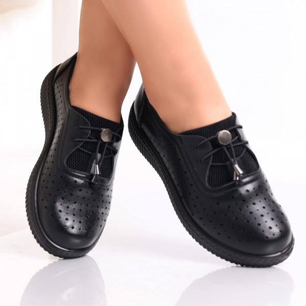Γυναικεία casual παπούτσια Μαύρο Erica Οικολογικό Δέρμα