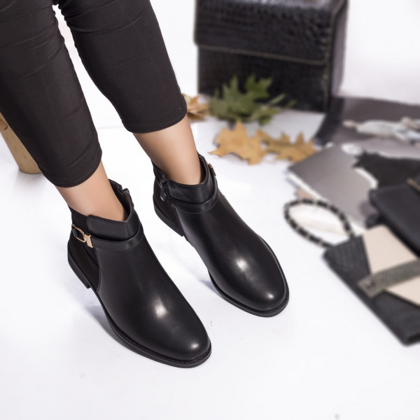 Γυναικείες μπότες eco-leather padded peyton μαύρο