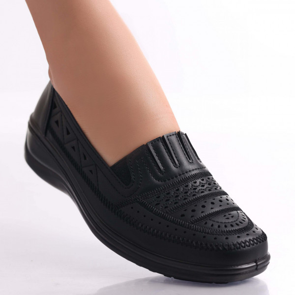 Дамски ежедневни обувки Черни в екологична кожа Dameo
