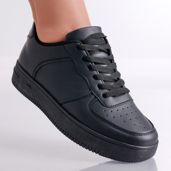 Arla Ladies Μαύρο Μαύρο Οργανικό Δερμάτινο Sneakers