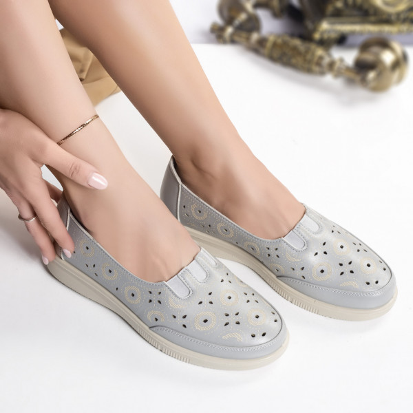 Pantofi dama casual albastru piele ecologica liko