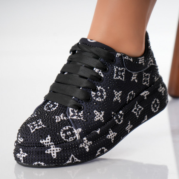 Sneakers dama Negri din Textil Julieta