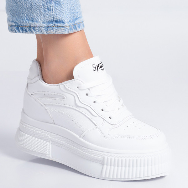 Usaima Ladies Λευκό Eco Leather Sneakers