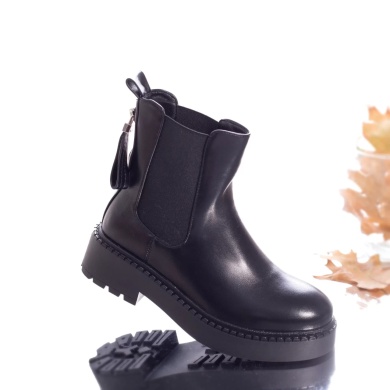 Γυναικείες μπότες eco leather padded ana black - Img 4