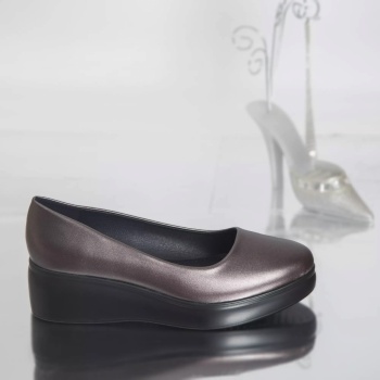Παπούτσια πλατφόρμας amalya gun eco leather - Img 2