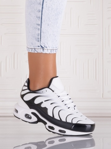 Adidasi dama Alb Negru din Textil Nikona