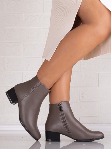 Botine Dama Gri din Piele Ecologica Eleta - Img 3