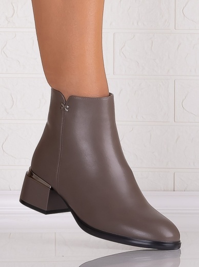 Botine Dama Gri din Piele Ecologica Empira - Img 3