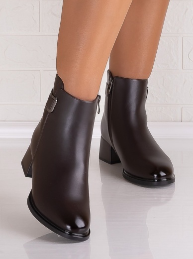 Botine Dama Imblanite Maro din Piele Ecologica Lilita - Img 6