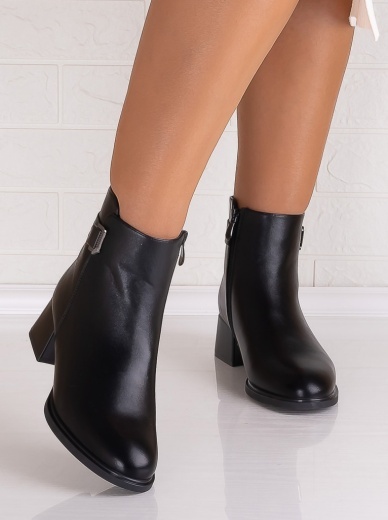 Botine Dama Imblanite Negre din Piele Ecologica Lilita - Img 6