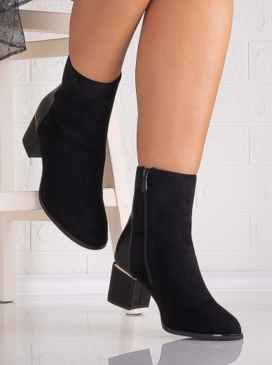 Botine Dama Negre din Piele Ecologica Intoarsa Cresida - Img 3