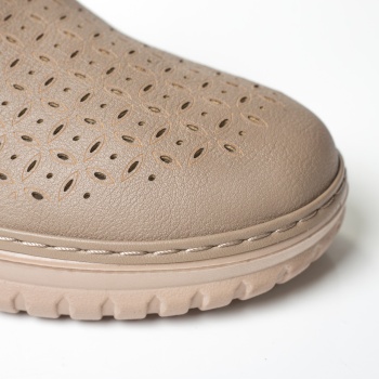 Casual χακί γυναικεία παπούτσια από eco leather maliza - Img 5