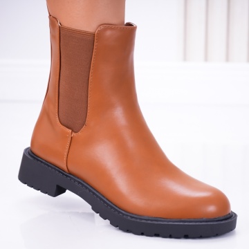 Ghete dama Camel din Piele Ecologica Sanin