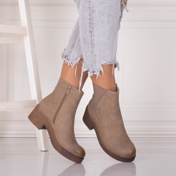 Ghete Dama Kaki din Piele Ecologica Locars