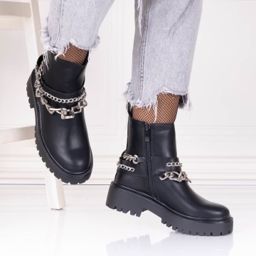 Ghete dama Negre din Piele Ecologica Anada