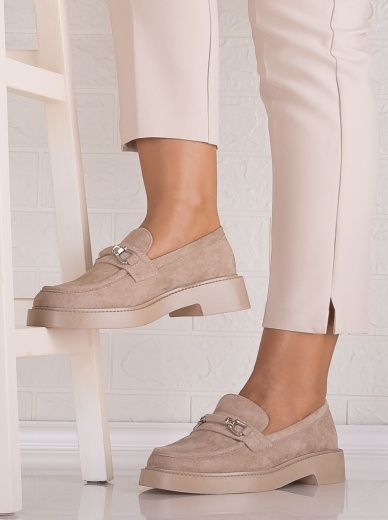 Pantofi dama casual Bej din Piele Ecologica Intoarsa Rashida - Img 3