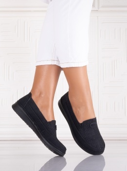 Pantofi dama casual Negri din Piele Ecologica Atinos - Img 2