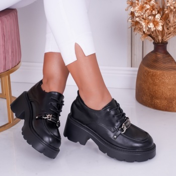 Pantofi dama casual Negri din Piele Ecologica Loredana