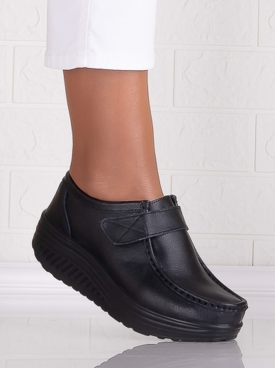 Pantofi dama casual Negri din Piele Naturala Rachel