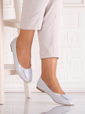 Pantofi dama Gri din Piele Ecologica Yolandia