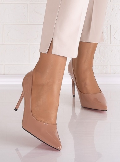 Pantofi dama Nude din Piele Ecologica Lacuita Eliza - Img 4