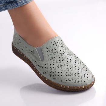 Sovani γυναικεία πράσινα Eco Leather Casual παπούτσια - Img 3