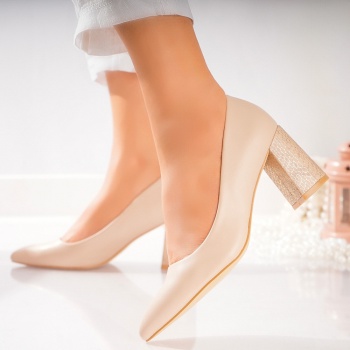 Γυναικεία παπούτσια Nude eco leather luzan - Img 3