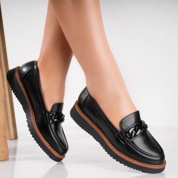 Γυναικεία casual παπούτσια Μαύρο Sahin Eco Leather - Img 3