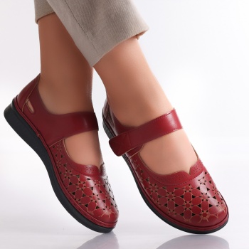 Γυναικεία casual παπούτσια Bordo σε Agali Ecological Leather - Img 2