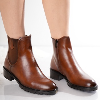 Γυναικείες μπότες από βιολογικό δέρμα Camel Velvet