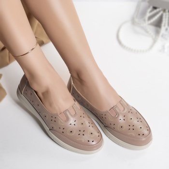 Κυρίες casual παπούτσια ροζ eco leather liko