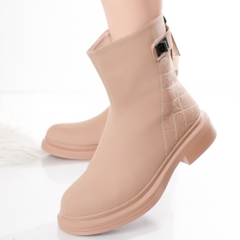 Μπότες από βιολογικό δέρμα Malina Khaki Ladies' Boots - Img 5