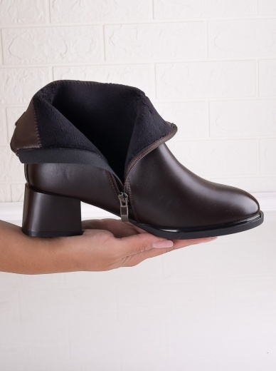 Botine Dama Imblanite Maro din Piele Ecologica Lilita - Img 4