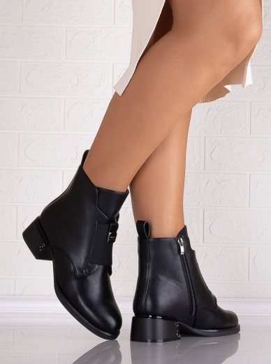Botine dama Imblanite Negre din Piele Ecologica Rosania - Img 5
