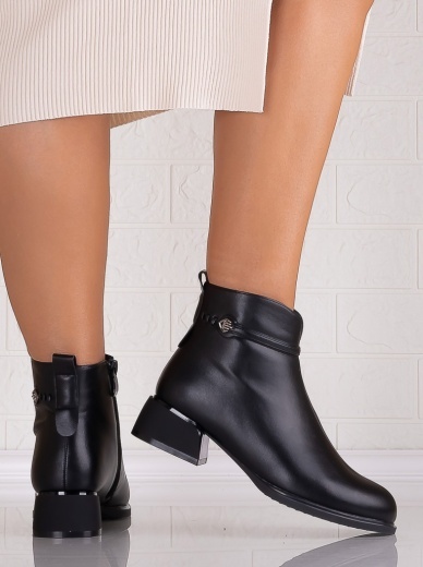 Botine Dama Negre din Piele Ecologica Bonie - Img 5