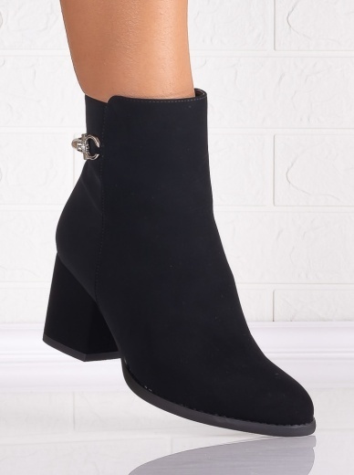 Botine Dama Negre din Piele Ecologica Intoarsa Andora - Img 2