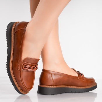 Camel γυναικεία casual παπούτσια από δέρμα Sahin Eco Leather - Img 3