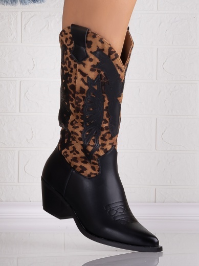 Cizme dama Animal Print din Piele Ecologica Katyana - Img 3