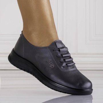Pantofi casual akayla Gri piele ecologica