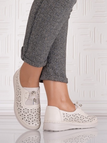 Pantofi casual Bej dama din Piele Ecologica Sorata