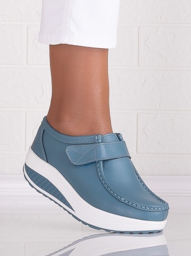 Pantofi dama casual Albastri din Piele Naturala Rachel